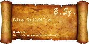 Bite Szilárd névjegykártya