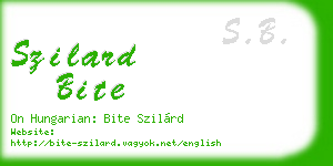 szilard bite business card